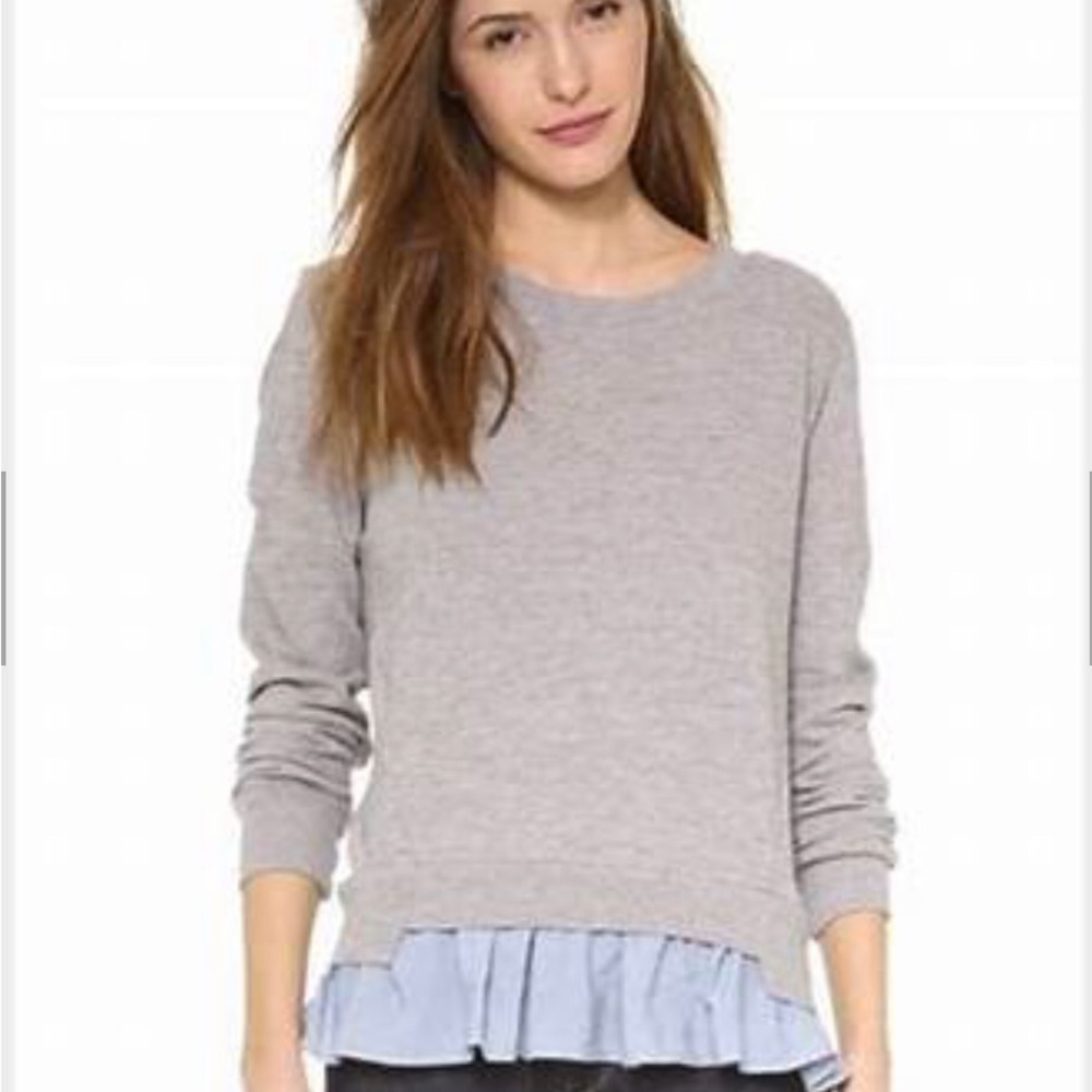 NWT Clu Ruffled Sweatshirt Grey M